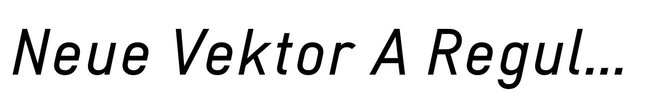 Neue Vektor A Regular Italic